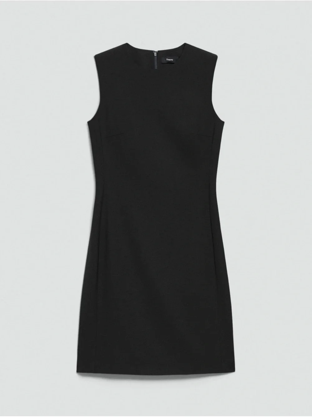 Theory Sleek Sleeveless Fitted Black Good Wool Dress - Picture 10 of 10